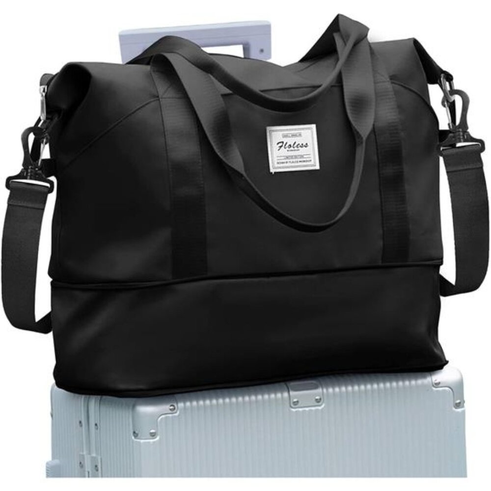 Travel Duffel Bag Women Sports Gym Tote Shoulder Weekender Overnight Large Bag